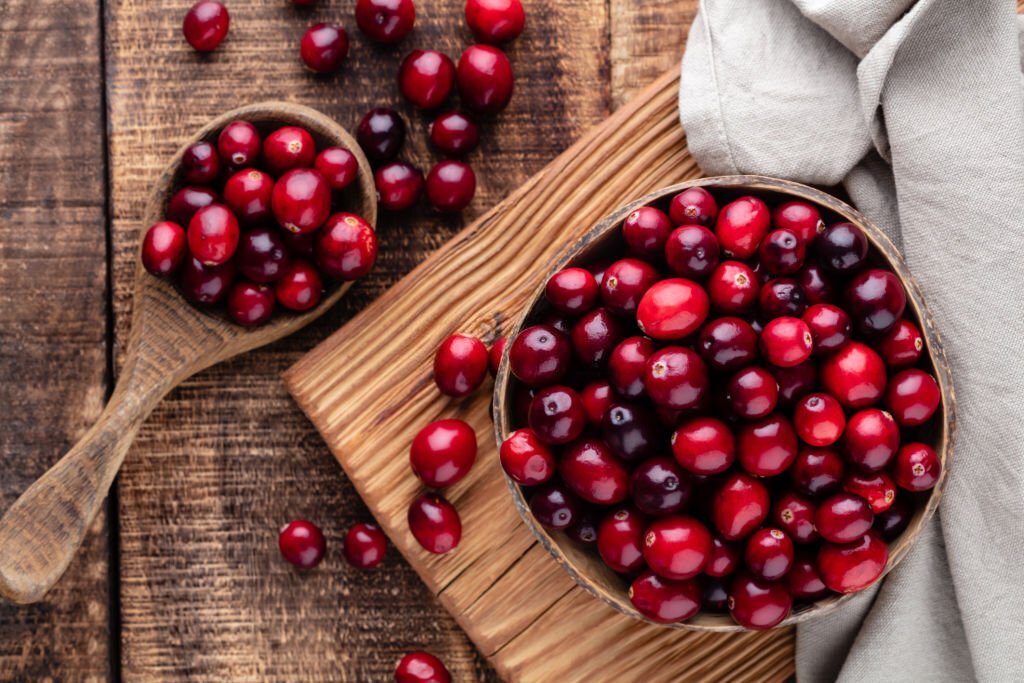 It is an image of cranberries, cranberry history, cranberry origins, food history, food origins, cranberry origins, who discovered cranberry, where and when cranberry was discovered, top10 fascinating food origin stories